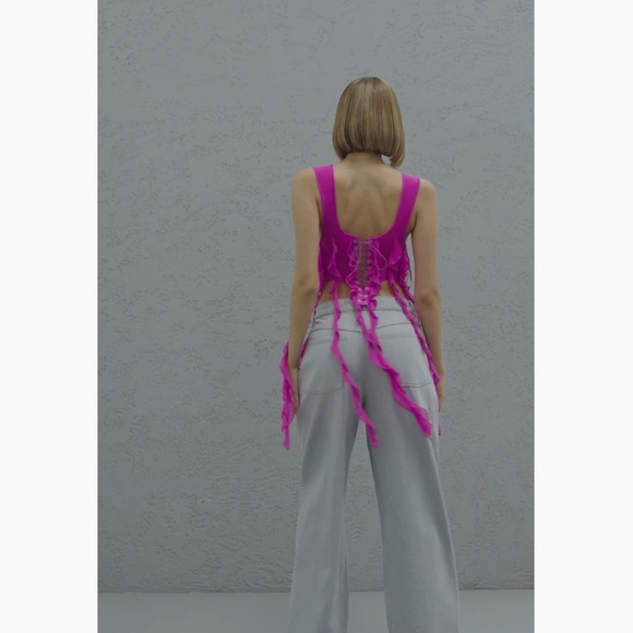 Femme Bustier Top Fuchsia/Pink - Picture 2 of 10